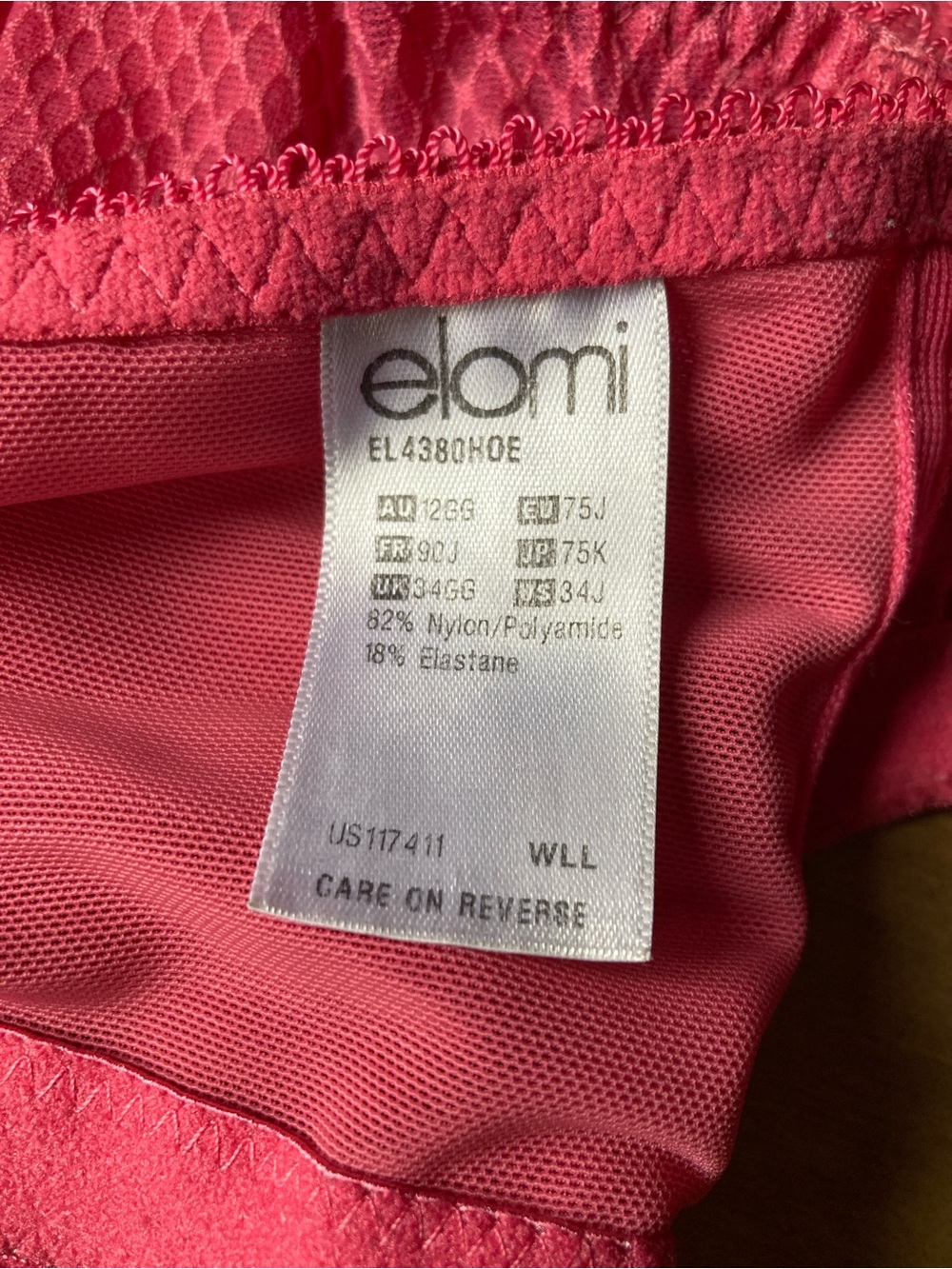 Elomi Charley Plunge Embroidered Honeysuckle Underwire Bra 34gg - Picture 4 of 6